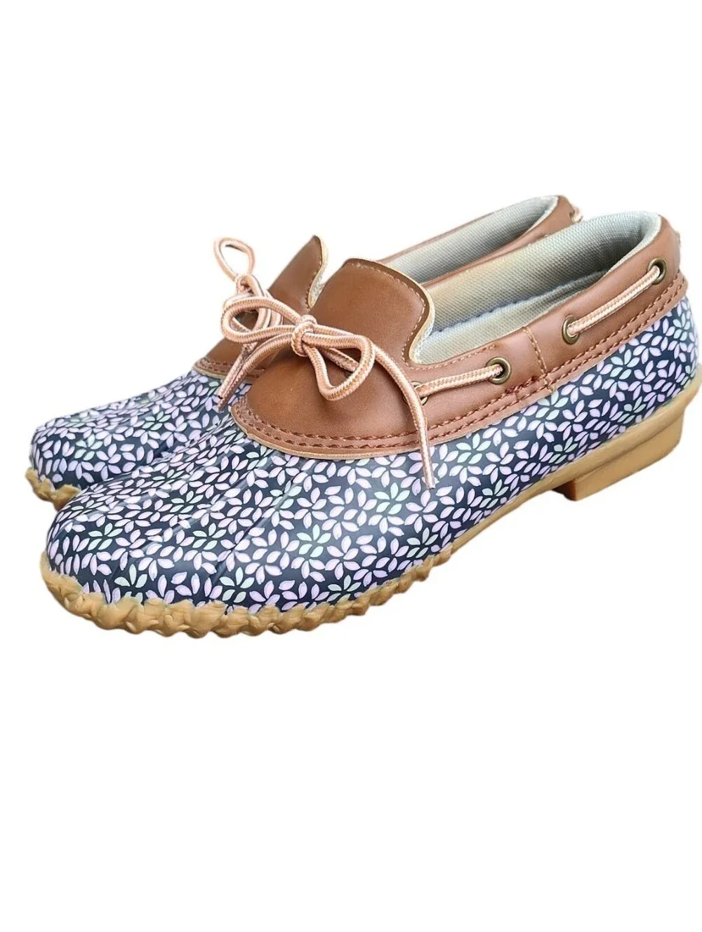 JBU Jambu Gwen Garden Ready Waterproof Floral Rubber Base/Shoes Size 8M